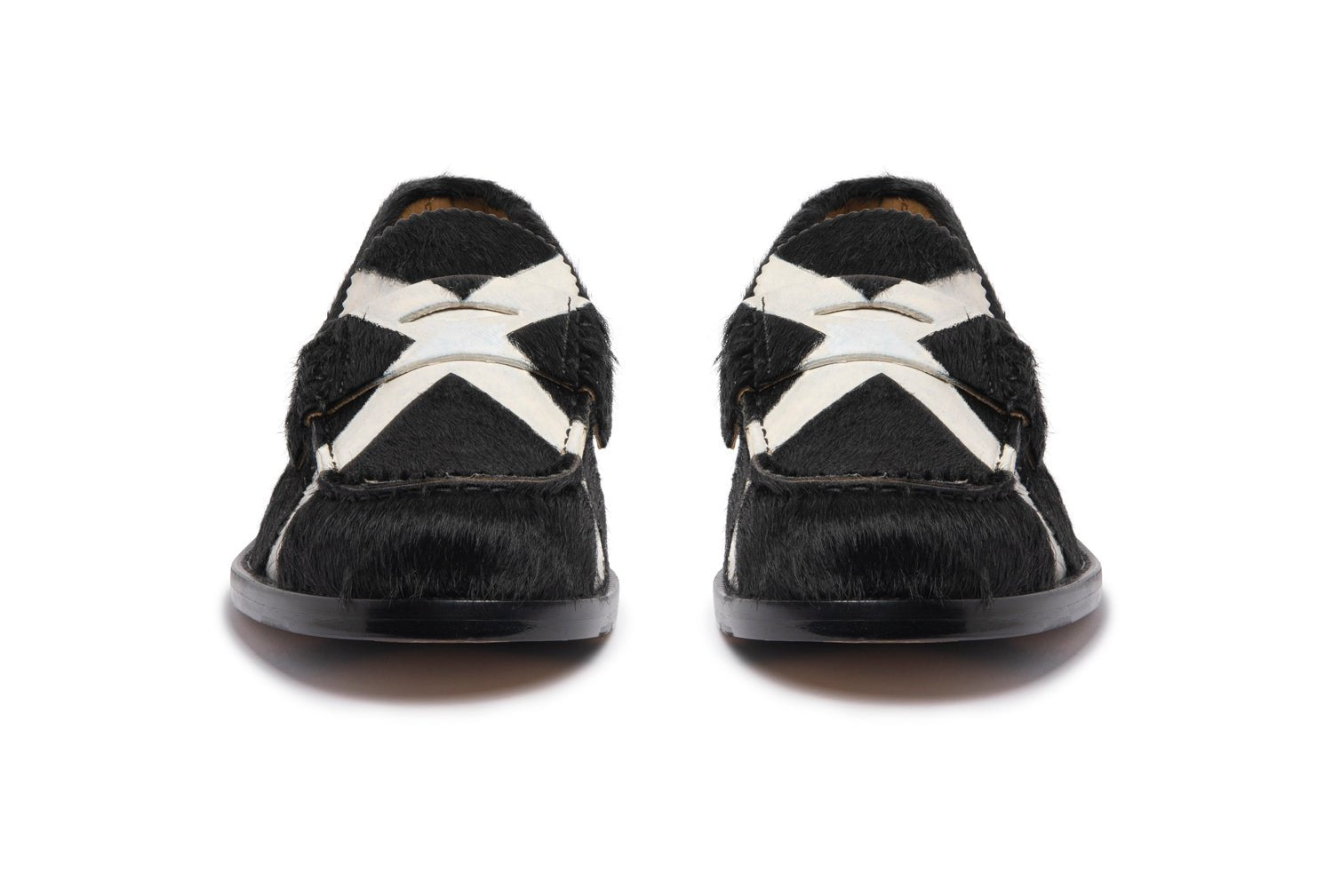 CWL4360X PONY BLACK X WHITE - Collegemoccassin