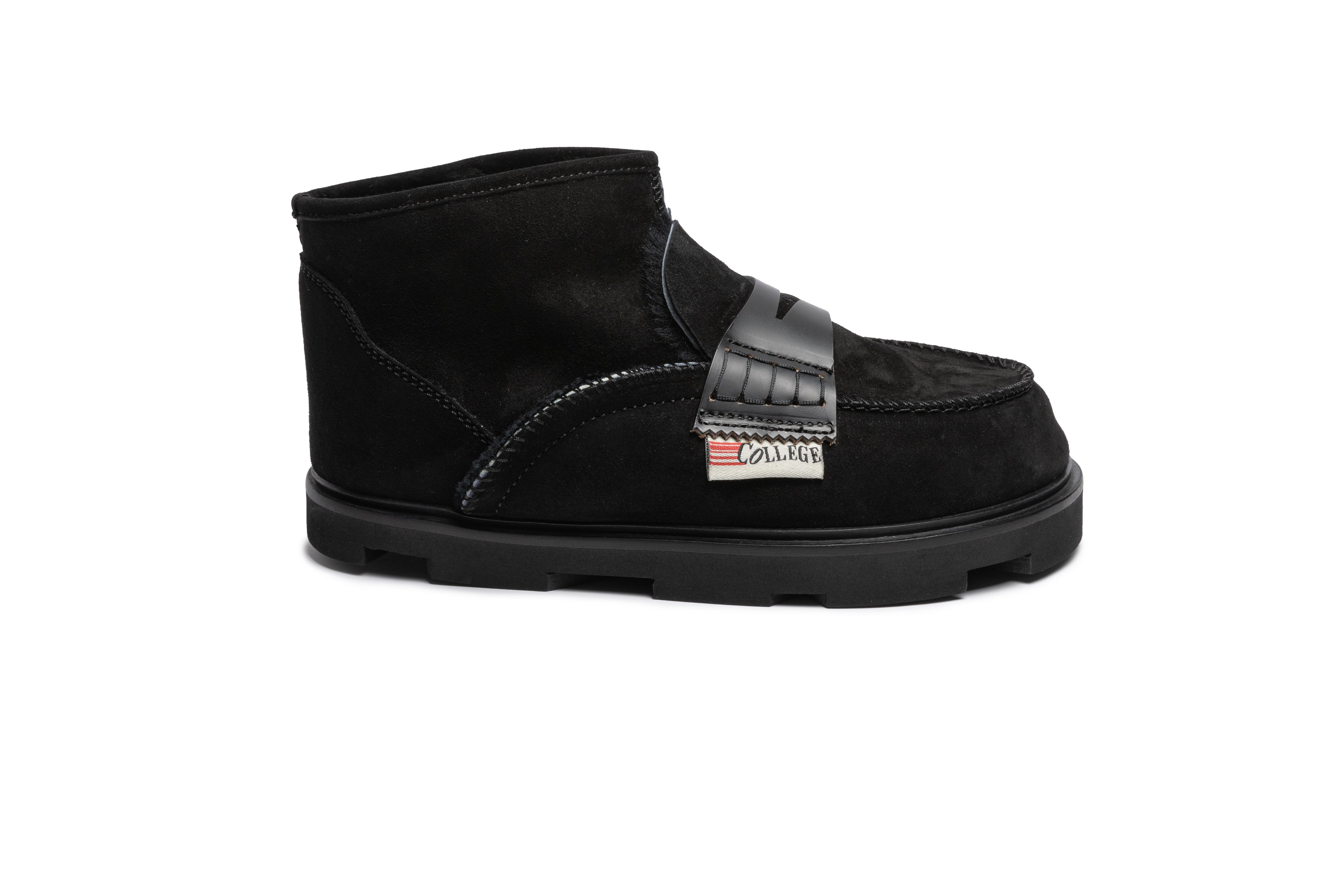 WS3270 SUEDE BLACK - Collegemoccassin